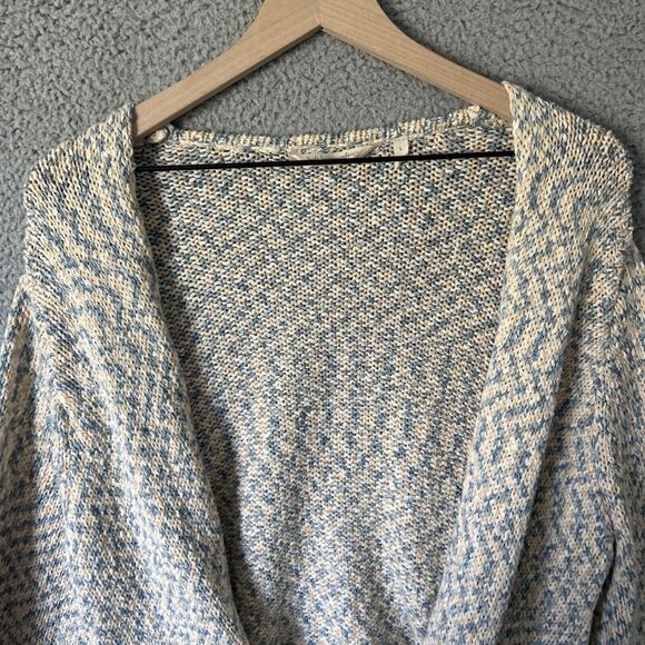 SOFT SURROUNDINGS Tie Front Sweater Womens Large Pastel Cottagecore Cardigan - Picture 2 of 11